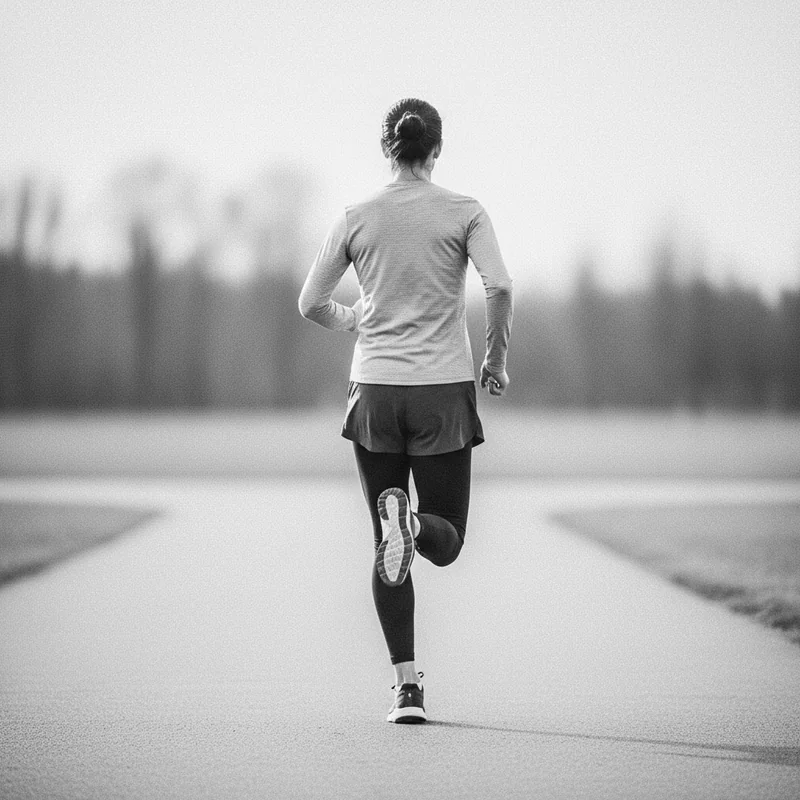 A person running outdoors