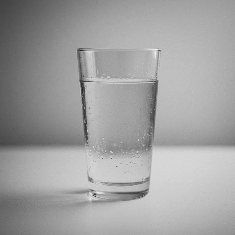 A glass of clean water